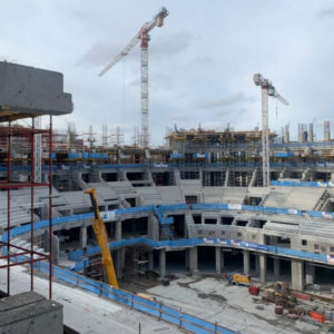 На строительстве «СКА Арены» залито 115 тысяч кубометров бетона