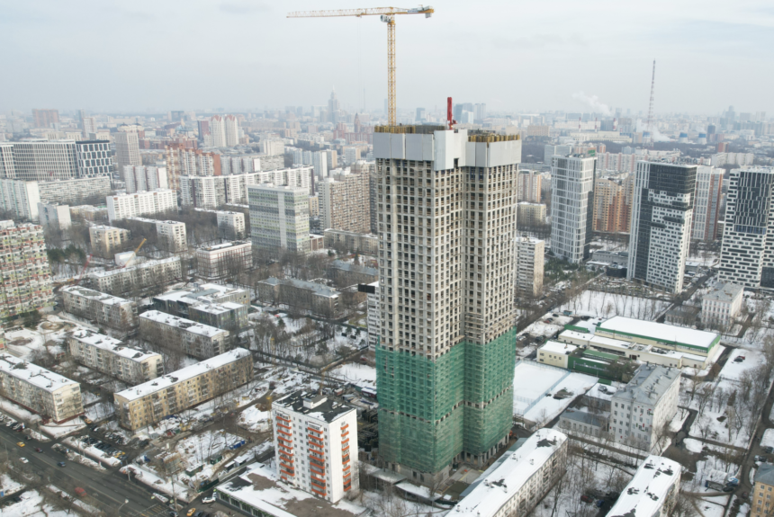 Строительство ЖК CRYSTAL в Хорошево-Мневниках вышло на уровень 41-го этажа