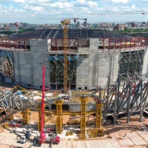 Монтаж металлоконструкций фасада «СКА-Арены» завершат в декабре